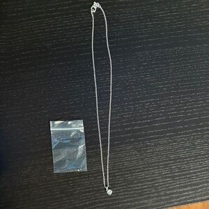 Elegant Silver Necklace with Moissanite Pendant